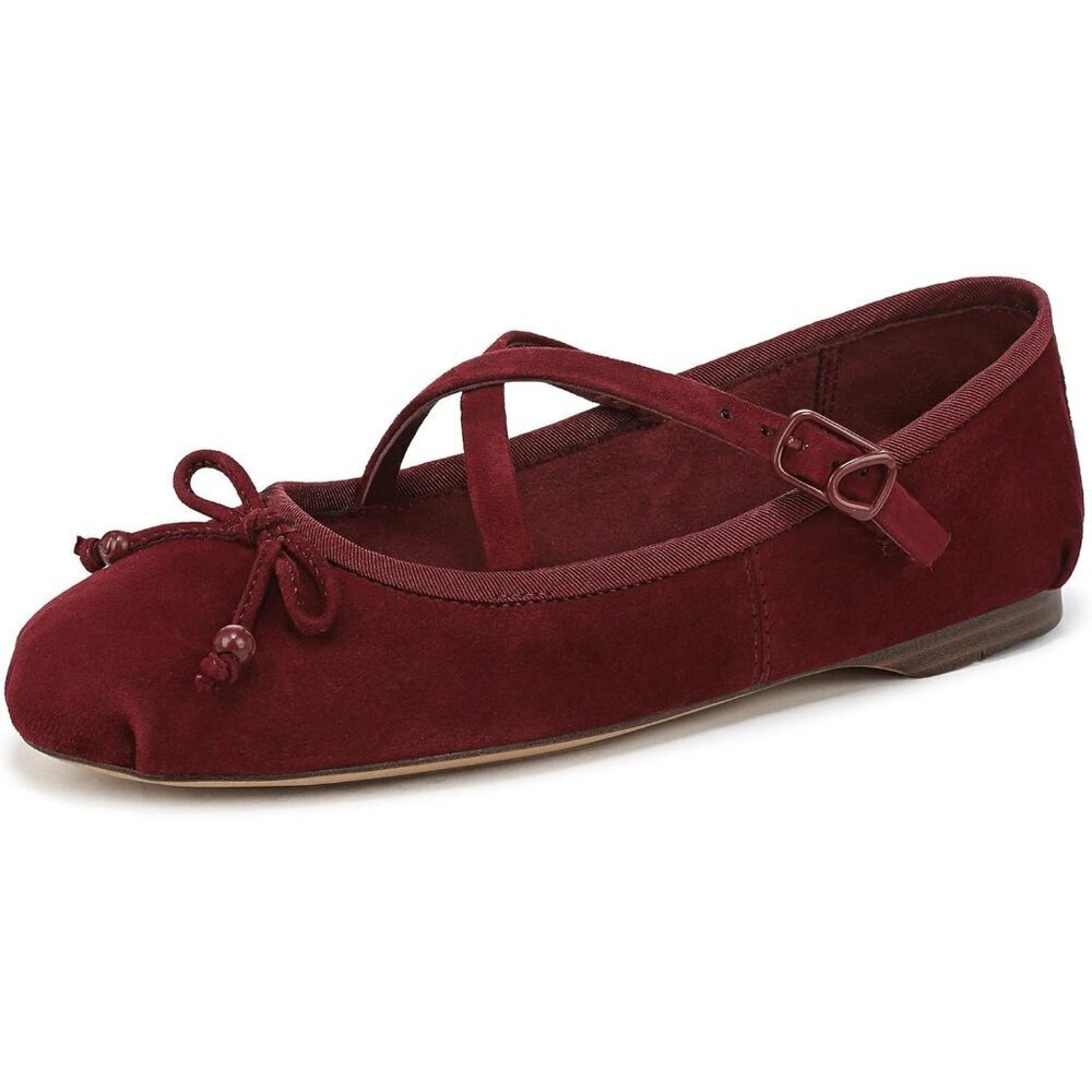 Circus NY by Sam Edelman Women's Chianti Leather Cross Strap Ballet Flat